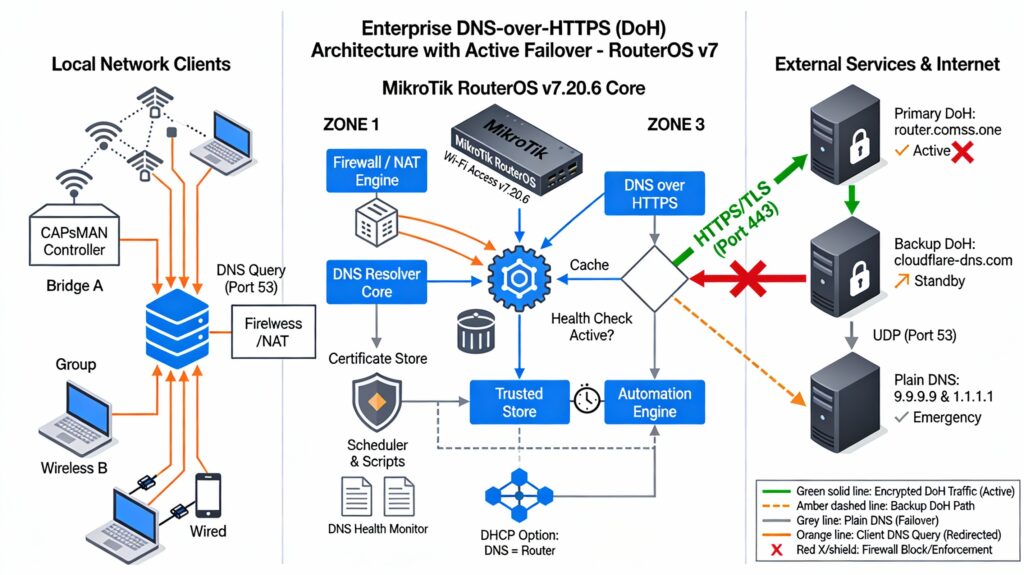 Схема работы DNS в Mikrotik